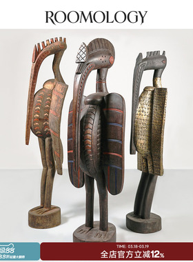 非洲进口整木手工雕刻神鸟雕像