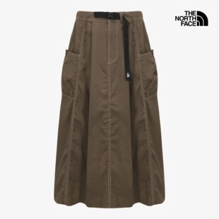 26秋冬韩国TheNorthFace北面女户外中长松紧腰半身裙NK6NS80