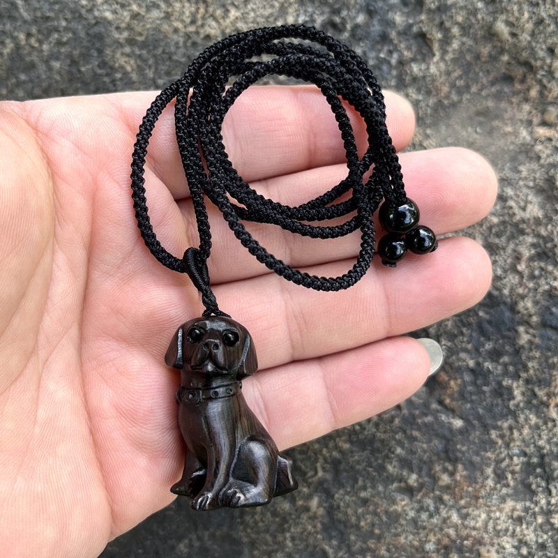 黑檀木戌狗新中式随身挂件