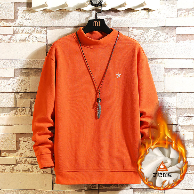 Japanese brick wall hanging shot autumn and winter pullover with plush embroidery sweater