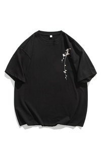 风新中式梅花240克双纱精梳棉半袖短袖T恤T3516-P25【特价】图片