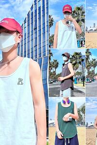 运动风大码印花男士背心舒适休闲夏季潮 款号B3906-P20-q图片