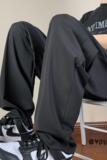 春夏潮流冰丝凉感休闲长裤垂感小脚直筒裤K8479-P38【特价】Z，男装休闲裤，电商A007