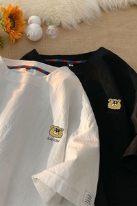 港风夏季短袖T恤潮流宽松半袖圆领体恤衫 T3374-P28图片
