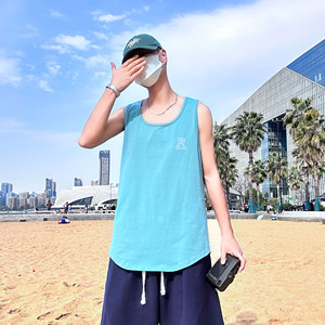 运动风大码印花男士背心舒适休闲夏季潮 款号B3906-P20图片