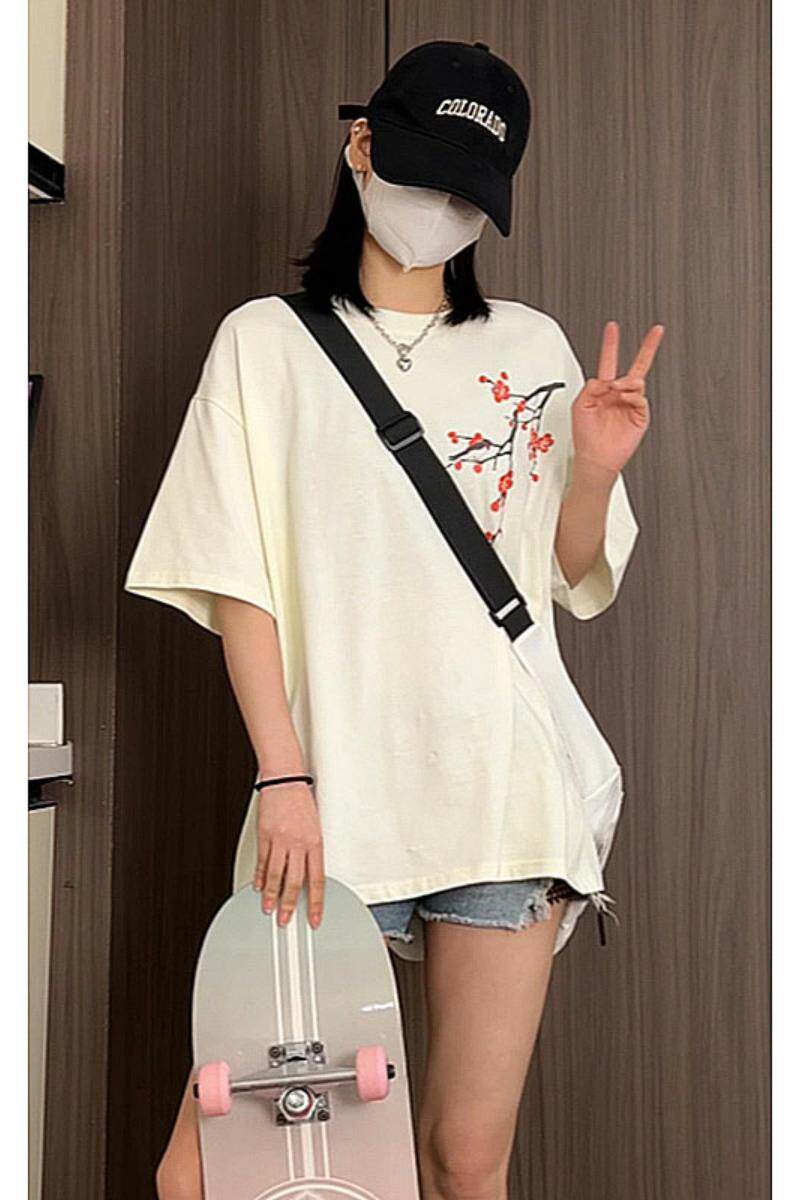 风新中式梅花240克双纱精梳棉半袖短袖T恤T3514-P25【特价】A,男装T恤,电商A007