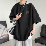 夏季大码休闲潮流美式麂皮绒字母印花短袖T恤T3462-P22【特价】，男装T恤，电商A007