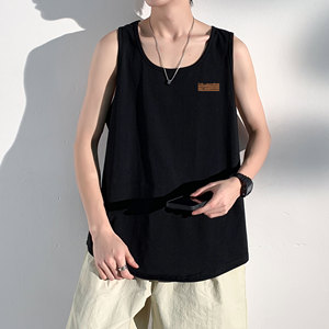 光影墙大码印花男士背心舒适休闲夏季潮 款号B3904-P20图片