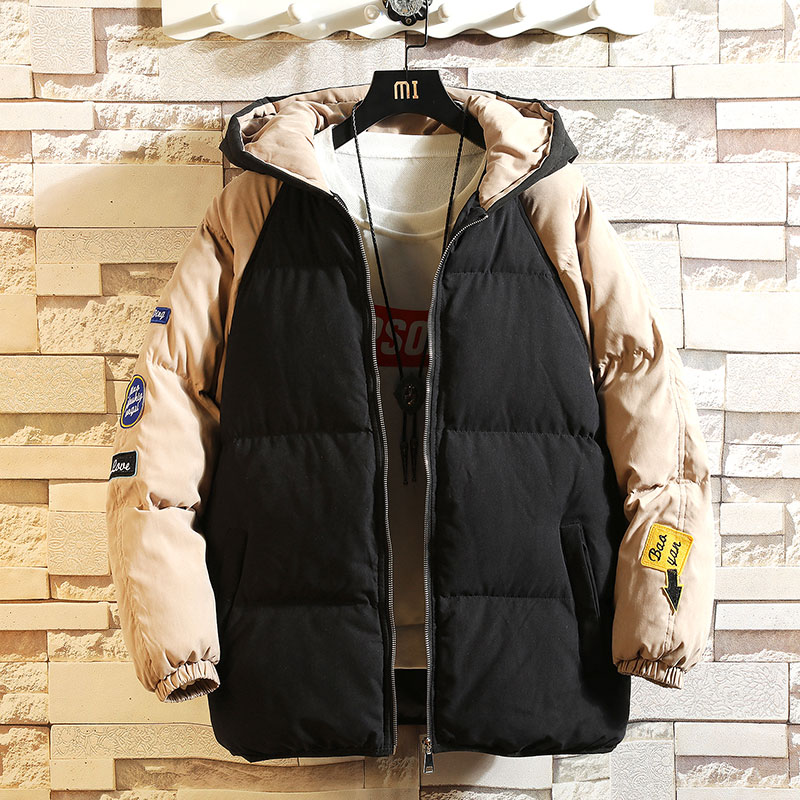 Original warm cotton padded jacket with large winter hoods