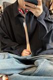 长袖衬衫男新款痞帅高级感垂感基础款衬衫C2173-P24【特价】，男装衬衫，电商A007