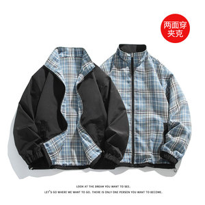 两面穿夹克外套光面防水潮牌情侣休闲宽松大码J7221-P62【特价】图片