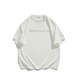 夏季重磅金属软胶印花满天星空亮片半袖短袖T恤T3550-P26【特价】图片
