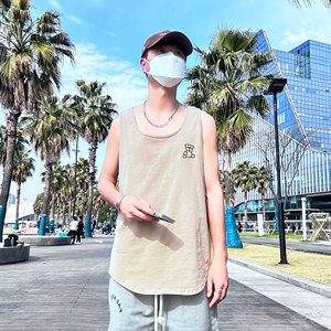 运动风大码印花男士背心舒适休闲夏季潮 款号B3906-P20-q图片