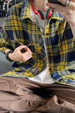 夏季潮流复古格子大码休闲男短袖衬衫DC2178-P27【特价】，男装衬衫，电商A007