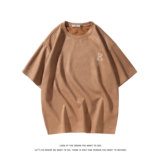 春夏潮流大码休闲美式印花圆领麂皮绒短袖T恤T3389-P22【特价】，男装T恤，电商A007