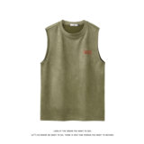 夏季男潮宽松ins休闲汗背心麂皮绒背心烫画款B3914-P22【特价】，男装背心/马甲，电商A007