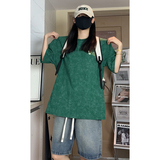 美式重磅刺绣短袖t恤夏季圆领宽松半袖情侣上衣T3631-特价P30，男装T恤，电商A007