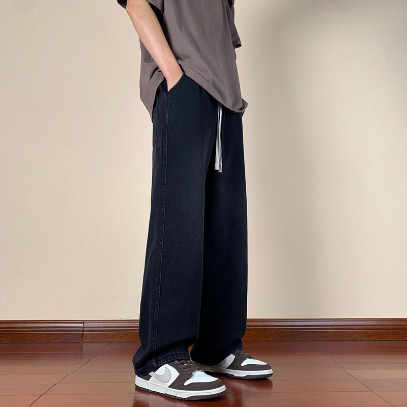 牛仔裤男直筒宽松大码抽绳美式裤子长裤K8471-P38【特价】,男装牛仔裤,电商A007