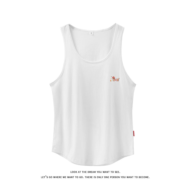 港风运动风大码圆领印花男背心舒适休闲夏季潮B3966-P18【特价】，男装背心/马甲，电商A007