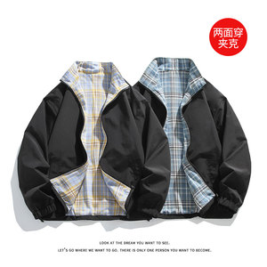 两面穿夹克外套光面防水潮牌情侣休闲宽松大码J7221-P62【特价】