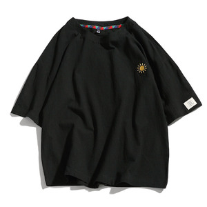 夏季纯色活力潮流休闲大码短袖T恤夏  款号T124 P19【特价】图片