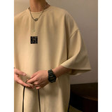 夏季大码休闲潮流美式麂皮绒字母印花短袖T恤T3408-P22【特价】，男装T恤，电商A007