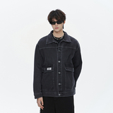 春季潮流小标休闲大码宽松男女立体牛仔外套夹克J301-P65【特价】，男装夹克，电商A007
