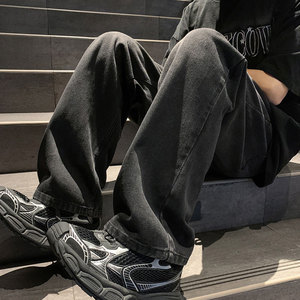 美式复古水洗做旧牛仔裤男宽松大码裤子K8466-P41【特价】A图片
