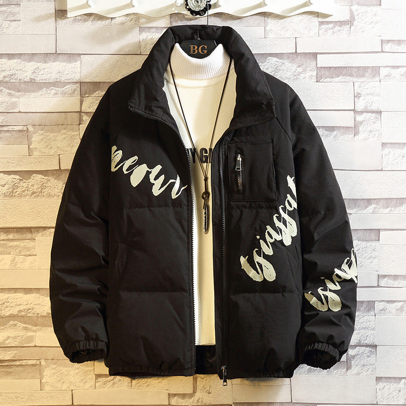 Winter warm down jacket loose casual fashion coat Japanese brick wall
