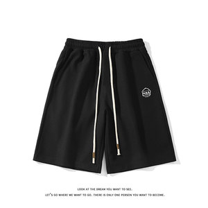 情侣华夫格中性流行休闲五分裤印花短裤沙滩裤DK8485-P23【特价】图片