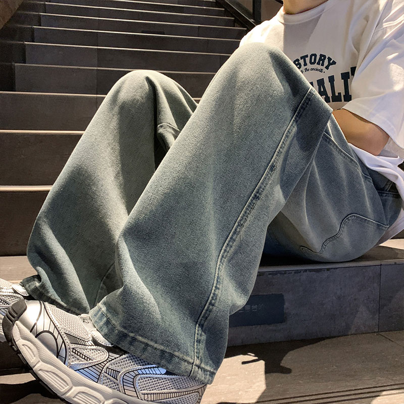牛仔裤男直筒宽松大码抽绳美式裤子长裤K8471-P38【特价】,男装牛仔裤,电商A007