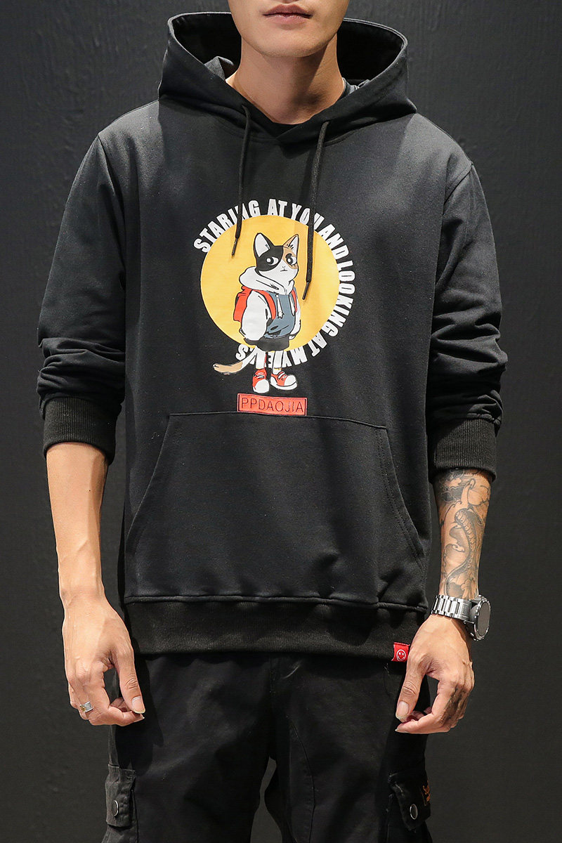 W626日系马切达春季大码男印花卫衣特P55【控88】图案已注册,男装卫衣,电商A001