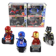 Avengers Captain America Spider-Man Hợp kim quán tính Pullback Bat Bat Iron Man Đồ chơi trượt cho bé - Chế độ tĩnh