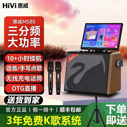 惠威MS85视频K歌一体机蓝牙音箱户外广场舞音响大功率直播音箱