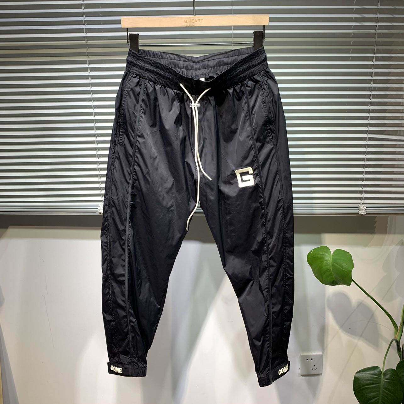 2024春夏薄款透气运动休闲裤男士工装宽松束脚裤速干九分小脚裤子