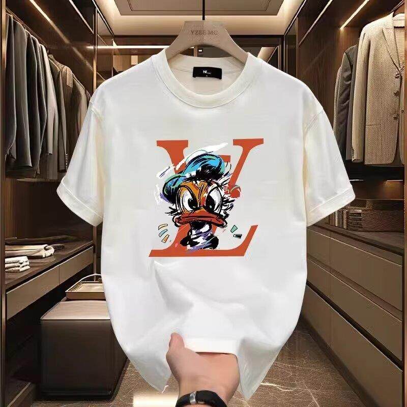 欧洲站~高端重工!潮牌短袖个性男港风上衣夏季时尚短袖字母印花