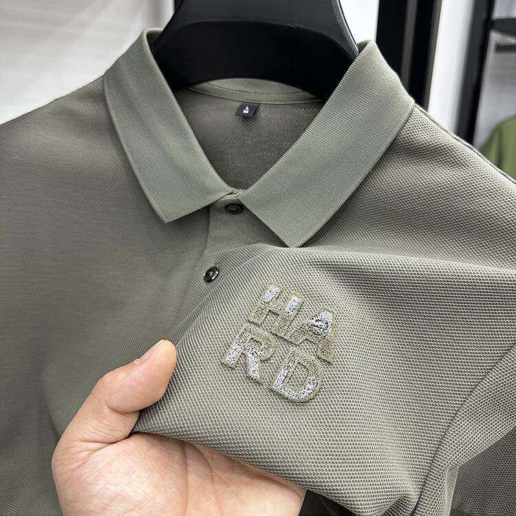 纯棉短袖polo衫男士2025夏季新款高端修身潮流翻领半袖t恤体