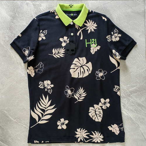 HYDROGEN潮男纯棉骷髅POLO衫
