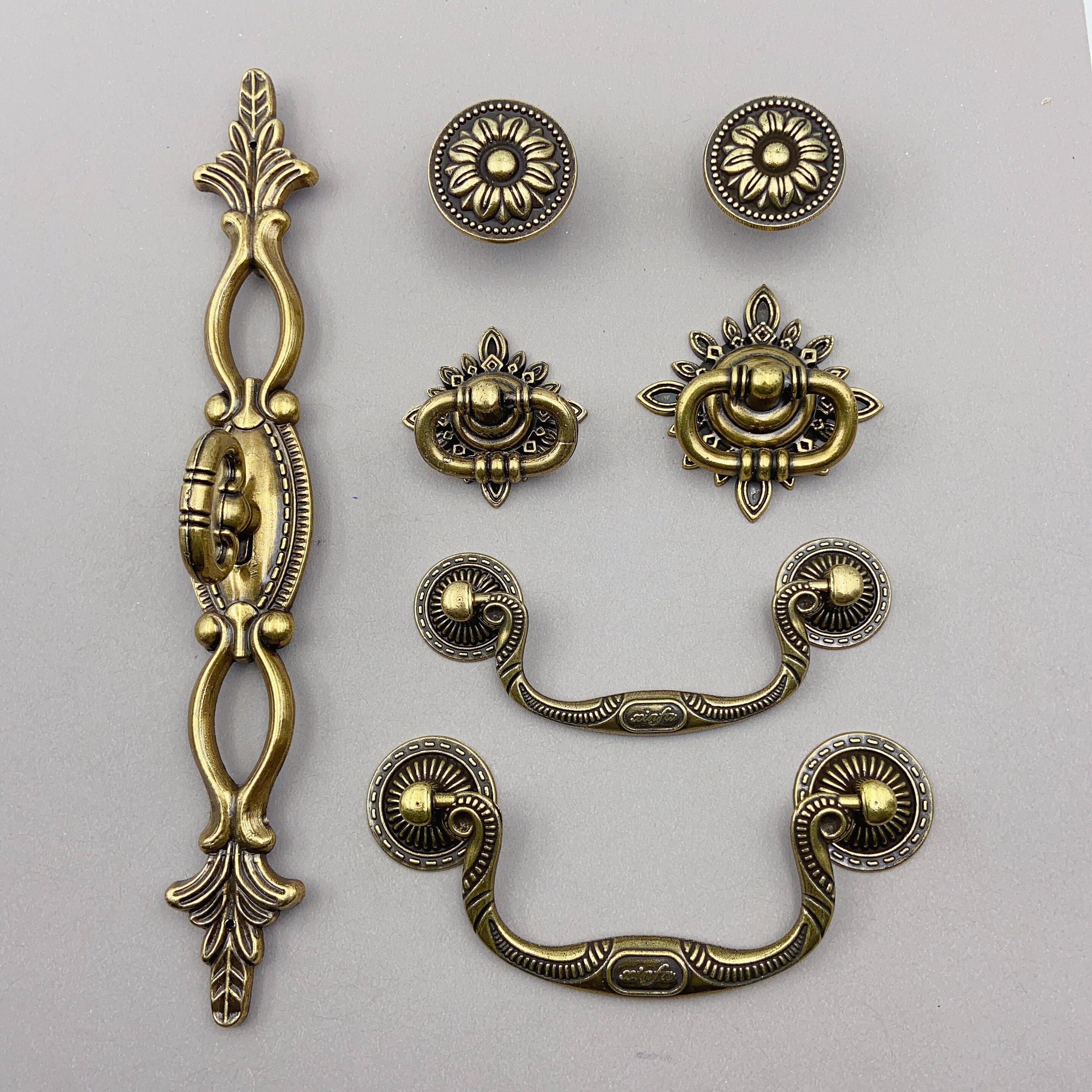 人气锌合金欧式青古铜长条拉环柜门抽屉拉手家具安装电镀把手现货