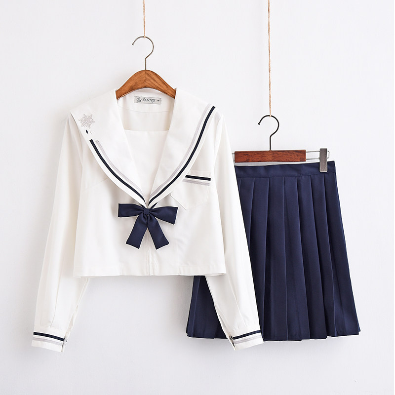 正统日系不良少女jk制服套装软妹学院风校服班服百褶裙可爱水手服