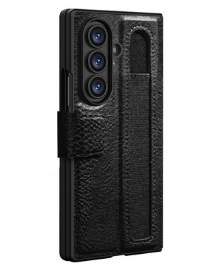 Nillkin适用三星Fold 7 5G奥格翻盖套皮革保护套外设置笔袋壳W26