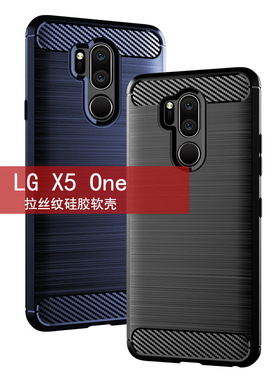 适用LG X5 2018手机壳 X5 One拉丝碳纤维纹X6硅胶防摔LG Stylo 5 Plus手机保护壳LG Stylo 4 Plus