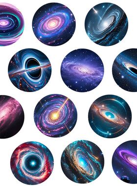 厂家货源 跨境供应 星空宇宙空间旋涡银河系 玻璃贴片软磁冰箱贴