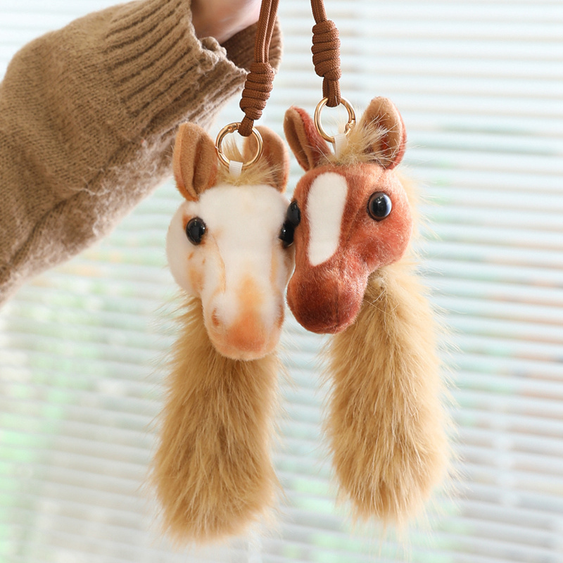 卡通马年吉祥物马头挂件毛绒玩具桌伴玩偶抓机娃娃婚庆抛洒礼物女