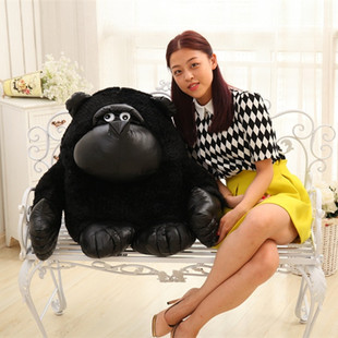 卡通特大号黑猩猩狒狒毛绒玩具公仔金刚猴子抱枕靠垫玩偶生日礼物