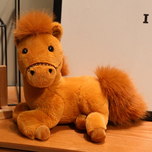 仿真波克小马公仔毛绒玩具马年吉祥物玩偶生肖马布娃娃儿童礼物男