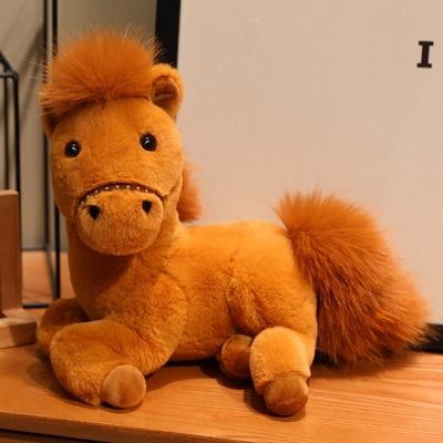 仿真波克小马公仔毛绒玩具马年吉祥物玩偶生肖马布娃娃儿童礼物男