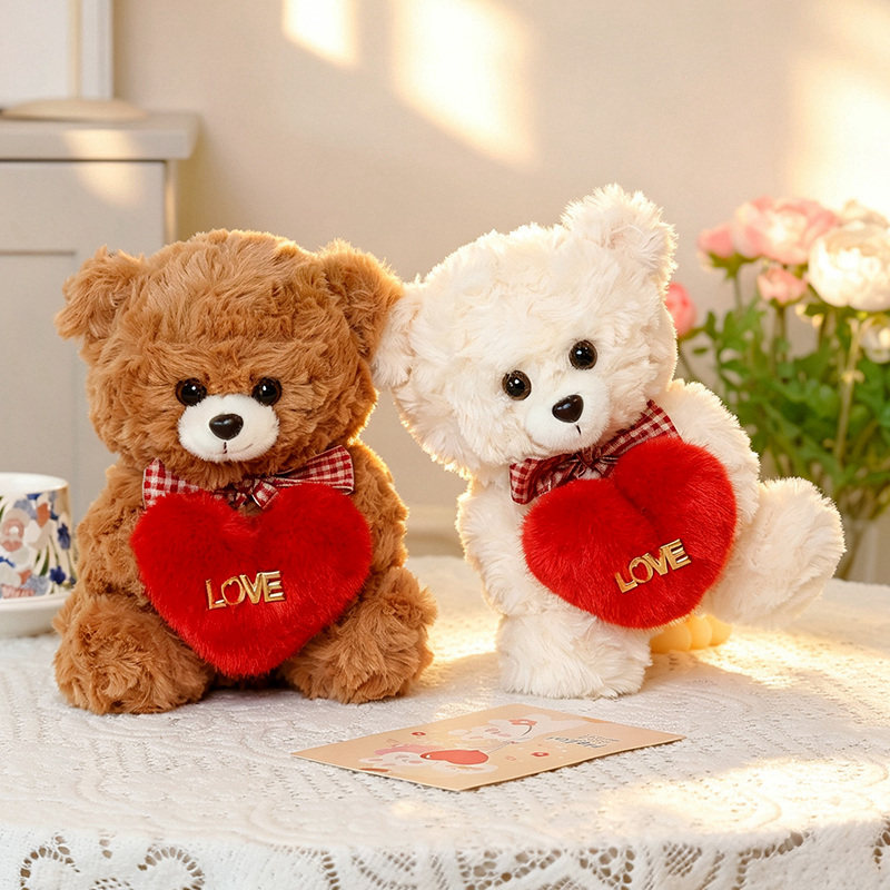 抱爱心泰迪熊毛绒公仔LOVE小熊玩偶表白情人节礼物婚车装饰结婚