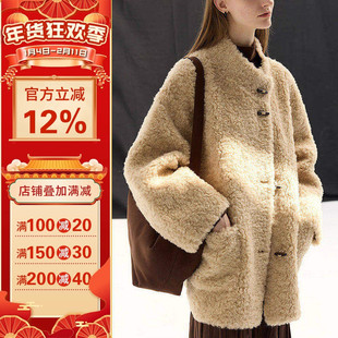 沪小鹿纸样 牛角扣羊羔毛大衣外套裁剪图缝纫做衣服样板 M81