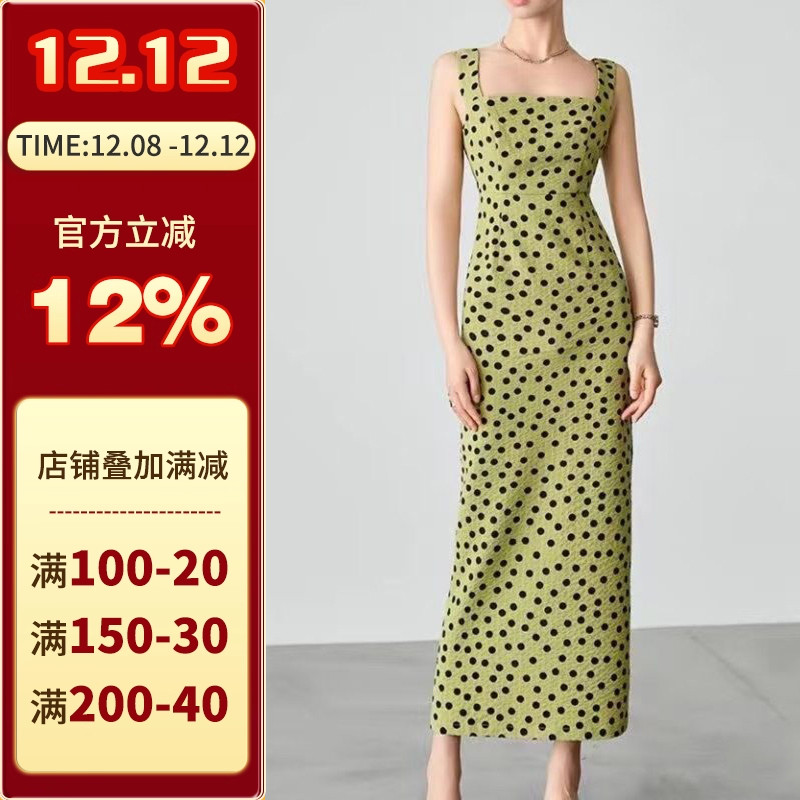 沪小鹿纸样法式浪漫无袖连衣裙